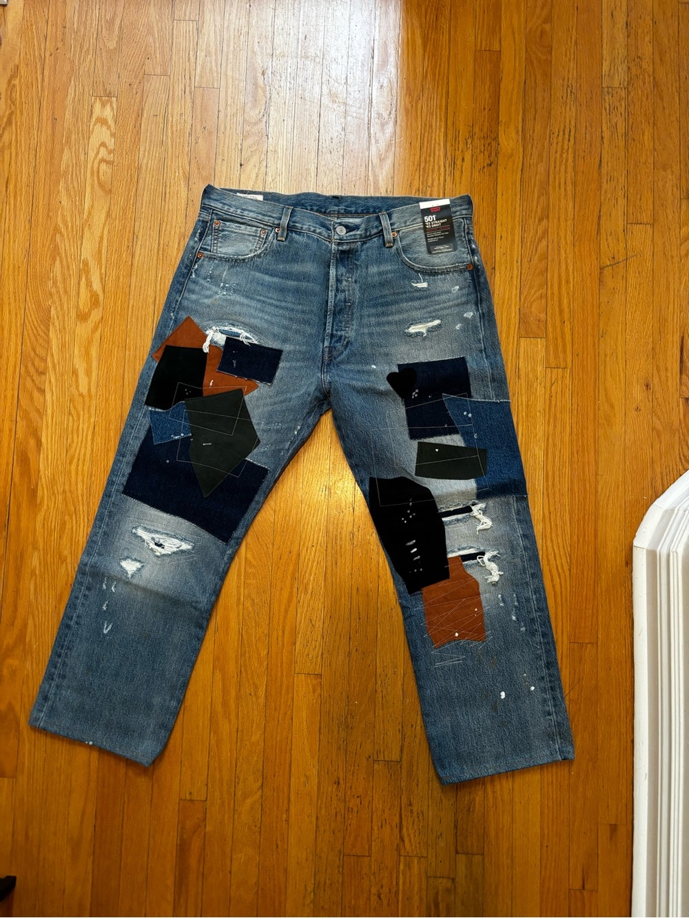 Levi's Blue Patchwork Relaxed Men's Jeans